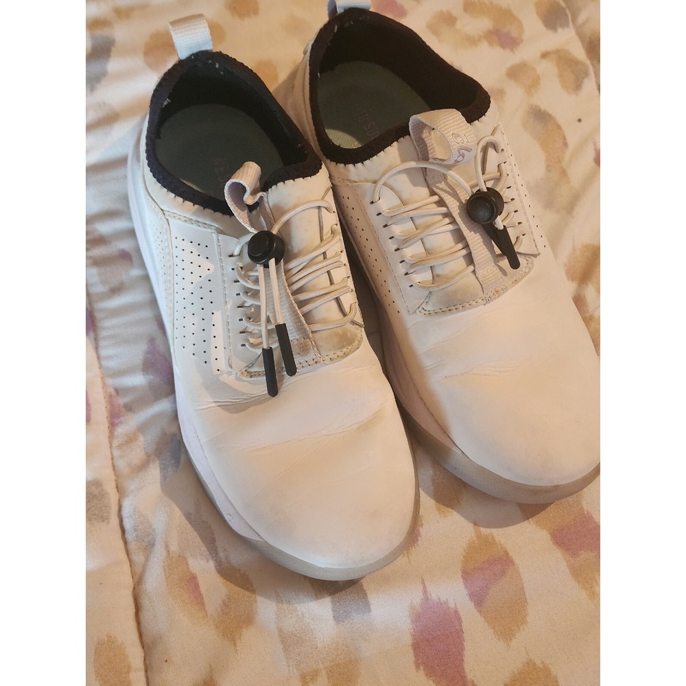 Clove Womens White CL002 Bungee Lace‎ Up Low Top Comfort Nursing Shoes Size 7.5